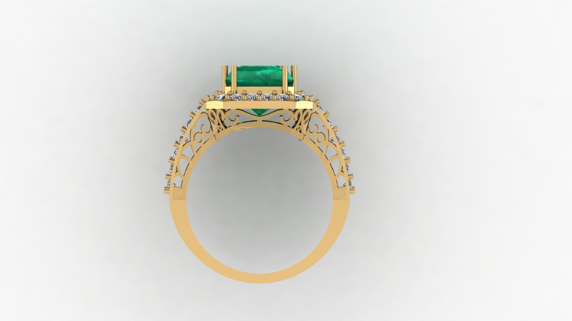 EMRELD CUTT RING 3D print model_5