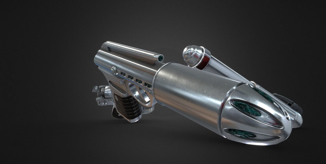 Gun MIB Low-poly 3D model_1