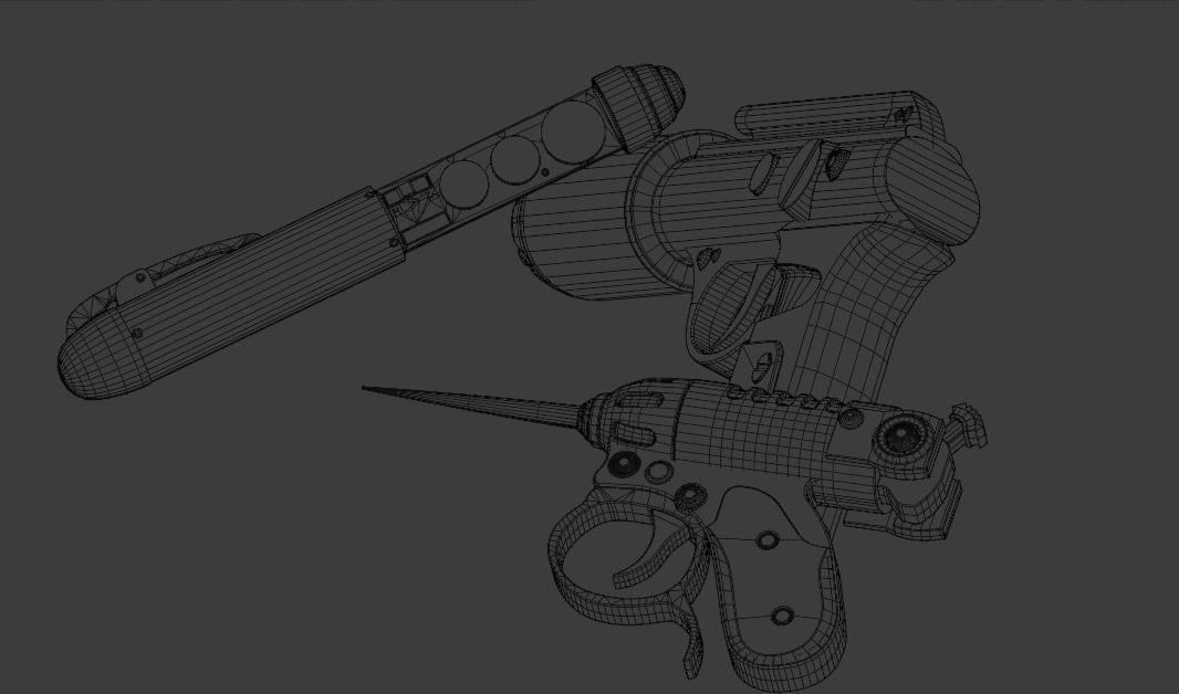 Gun MIB Low-poly 3D model_5