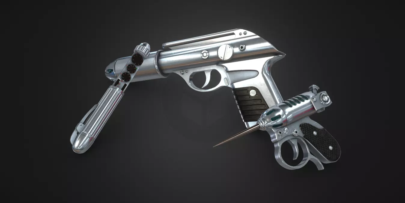 Gun MIB Low-poly 3D model_0