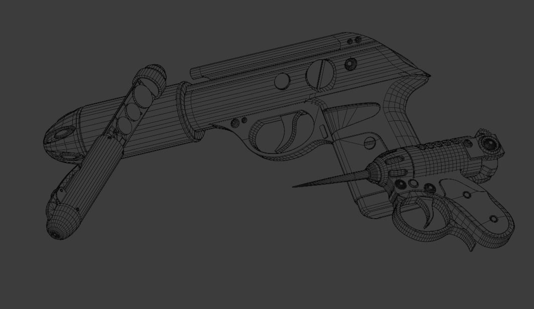Gun MIB Low-poly 3D model_4