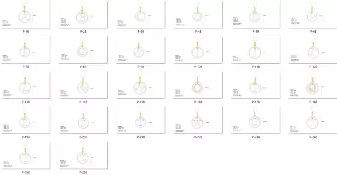 26 Diamond Alphabet Pendants Letters 3dm details  3D print model
