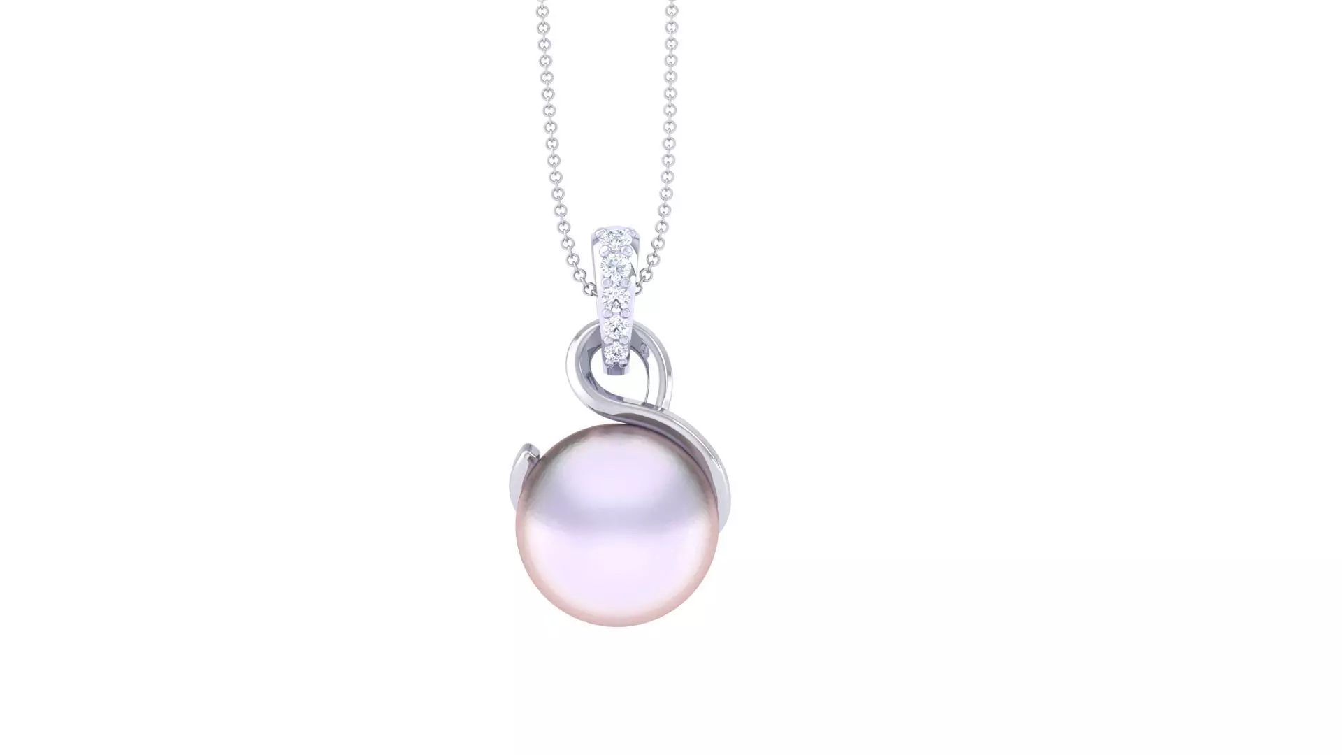 Women Pearl Pendant 3dm render details 3D print model