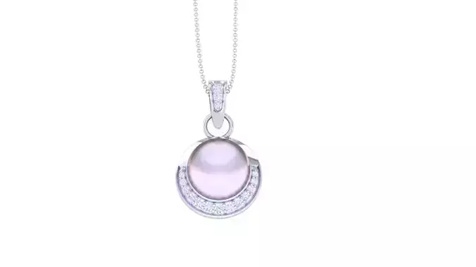 Women Pearl Pendant 3dm render details 3D print model