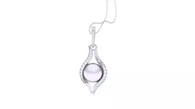 Women Pearl Pendant 3dm render details 3D print model