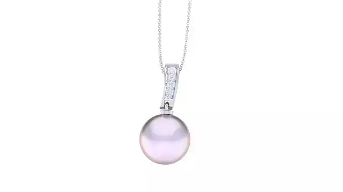Women Pearl Pendant 3dm render details 3D print model