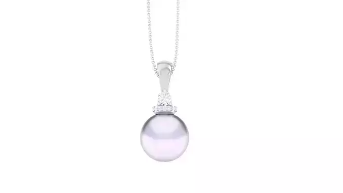 Women Pearl Pendant 3dm render details 3D print model