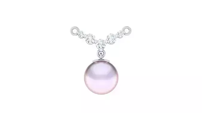 Women Pearl Pendant 3dm render details 3D print model