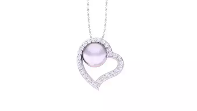 Women Pearl Earrings 3dm render details 3D print model