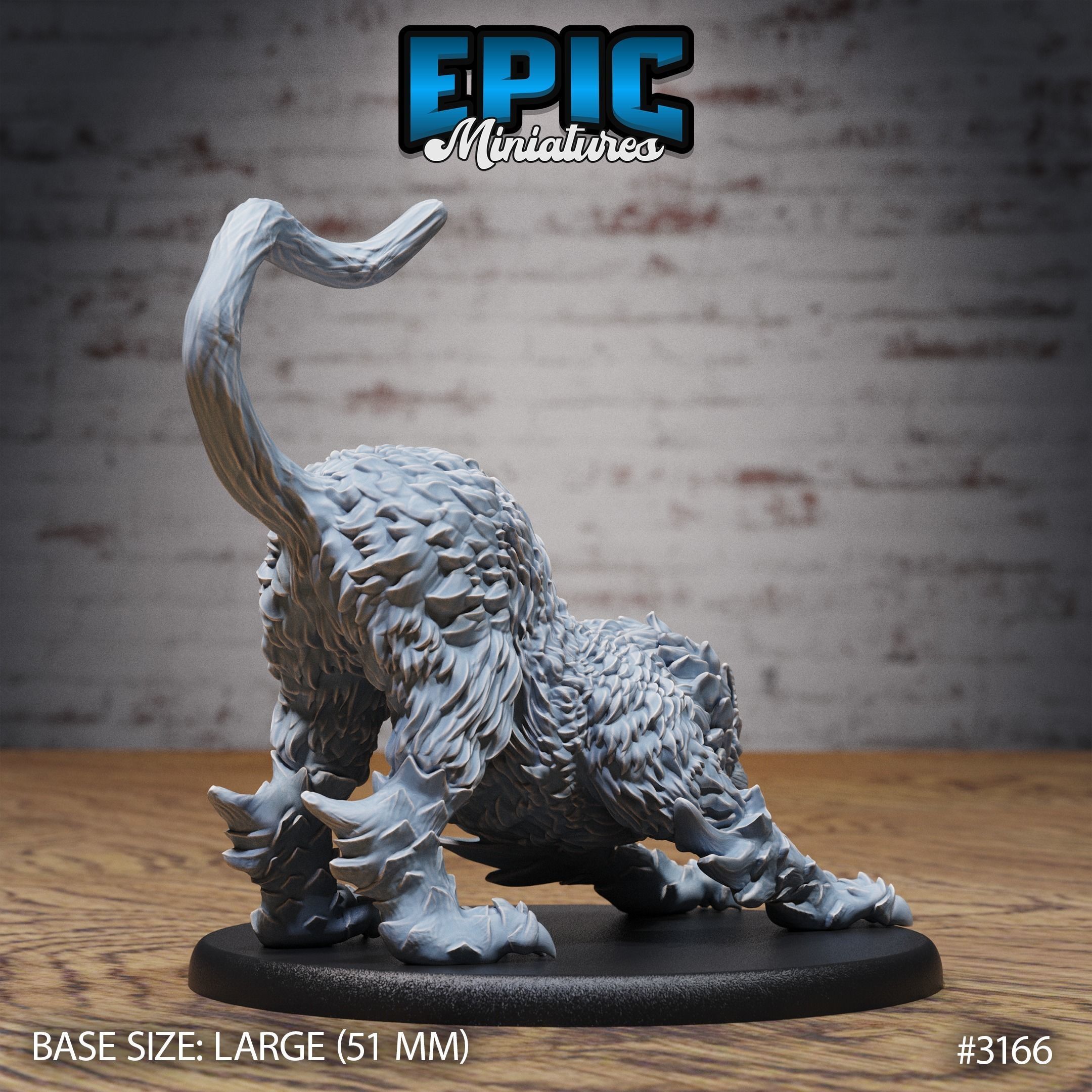 Draconic Tiger - DnD Tabletop Miniature 3D Model 3D print model_1
