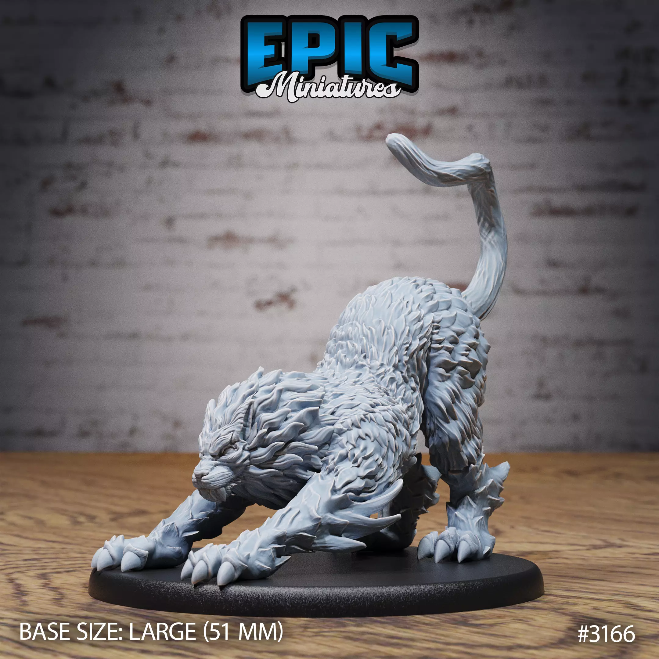 Draconic Tiger - DnD Tabletop Miniature 3D Model 3D print model_0