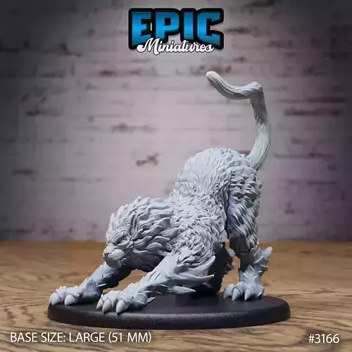 Draconic Tiger - DnD Tabletop Miniature 3D Model 