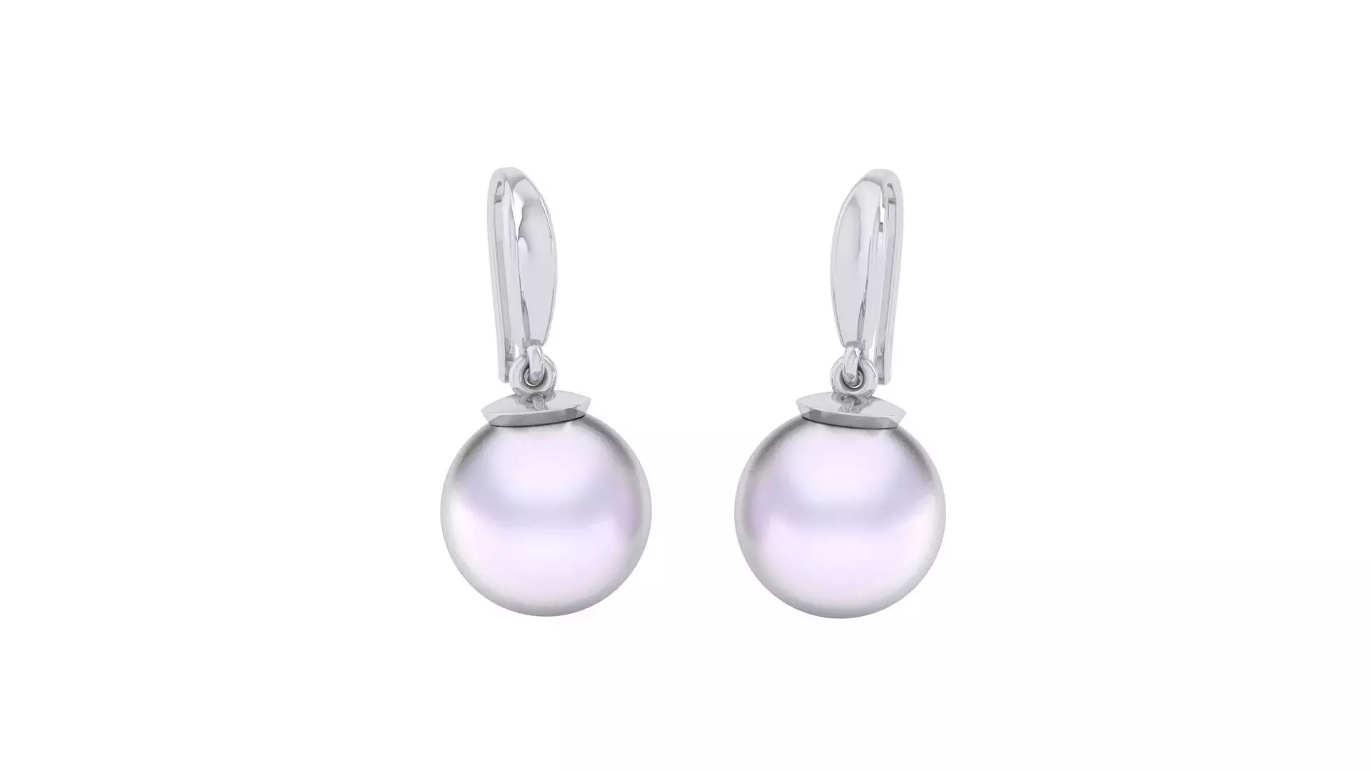 Women Pearl Earrings 3dm render details 3D print model
