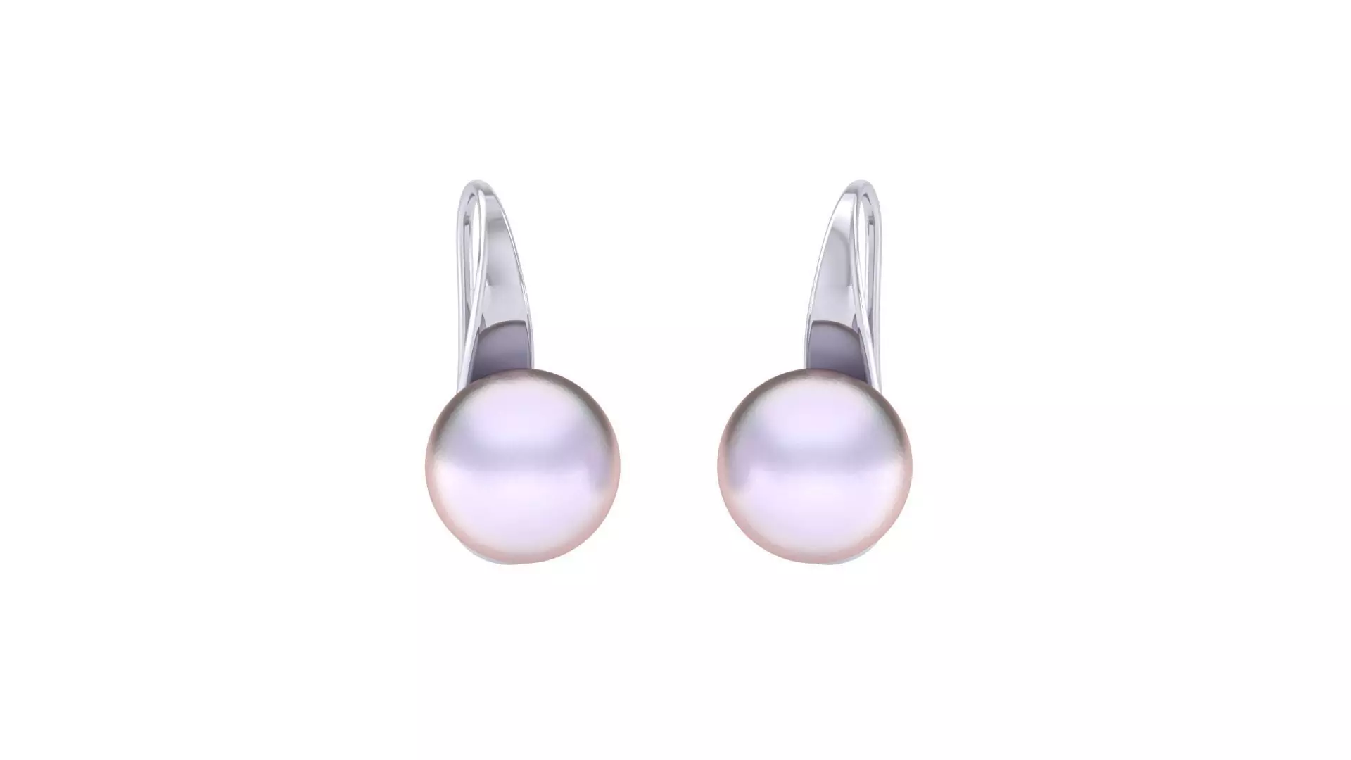 Women Pearl Earrings 3dm render details 3D print model