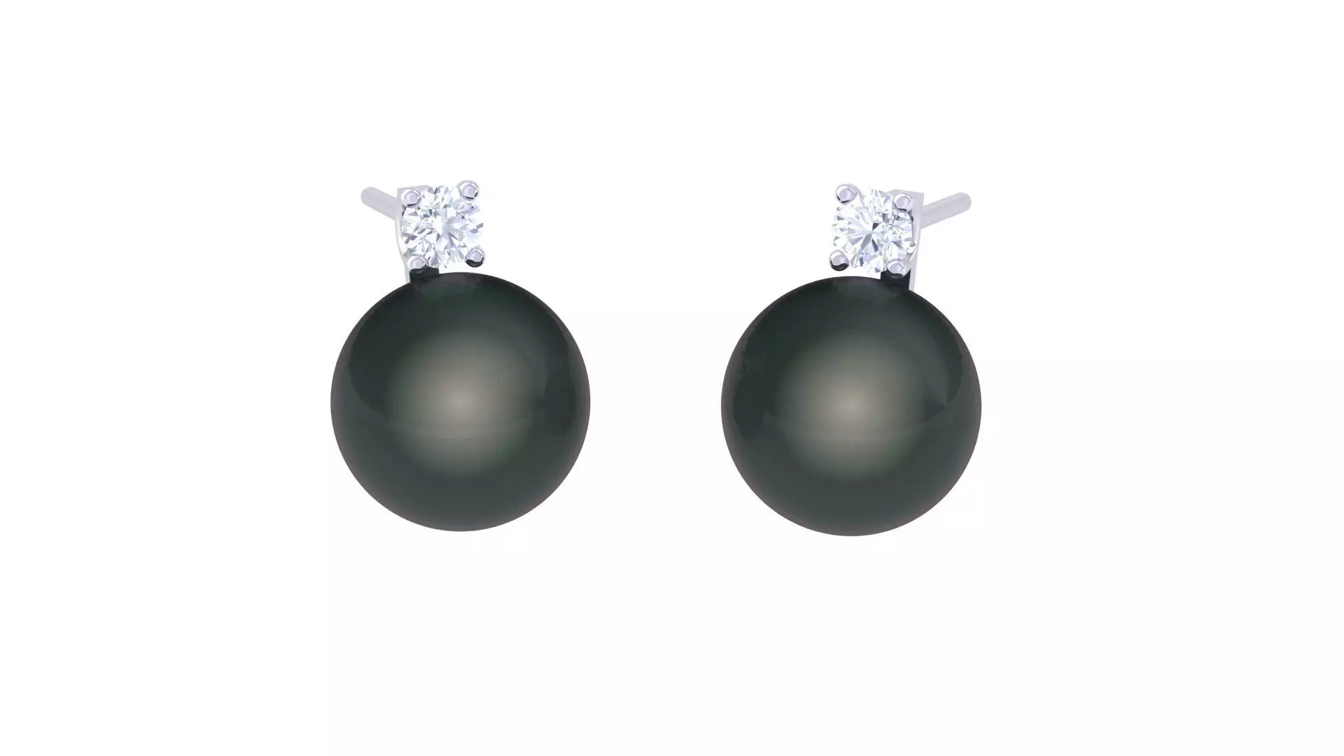 Women Pearl Earrings 3dm render details 3D print model