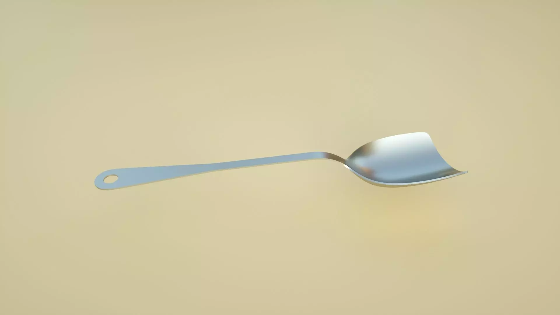 shovel stainless steel shovel kitchen utensils 3D model_0