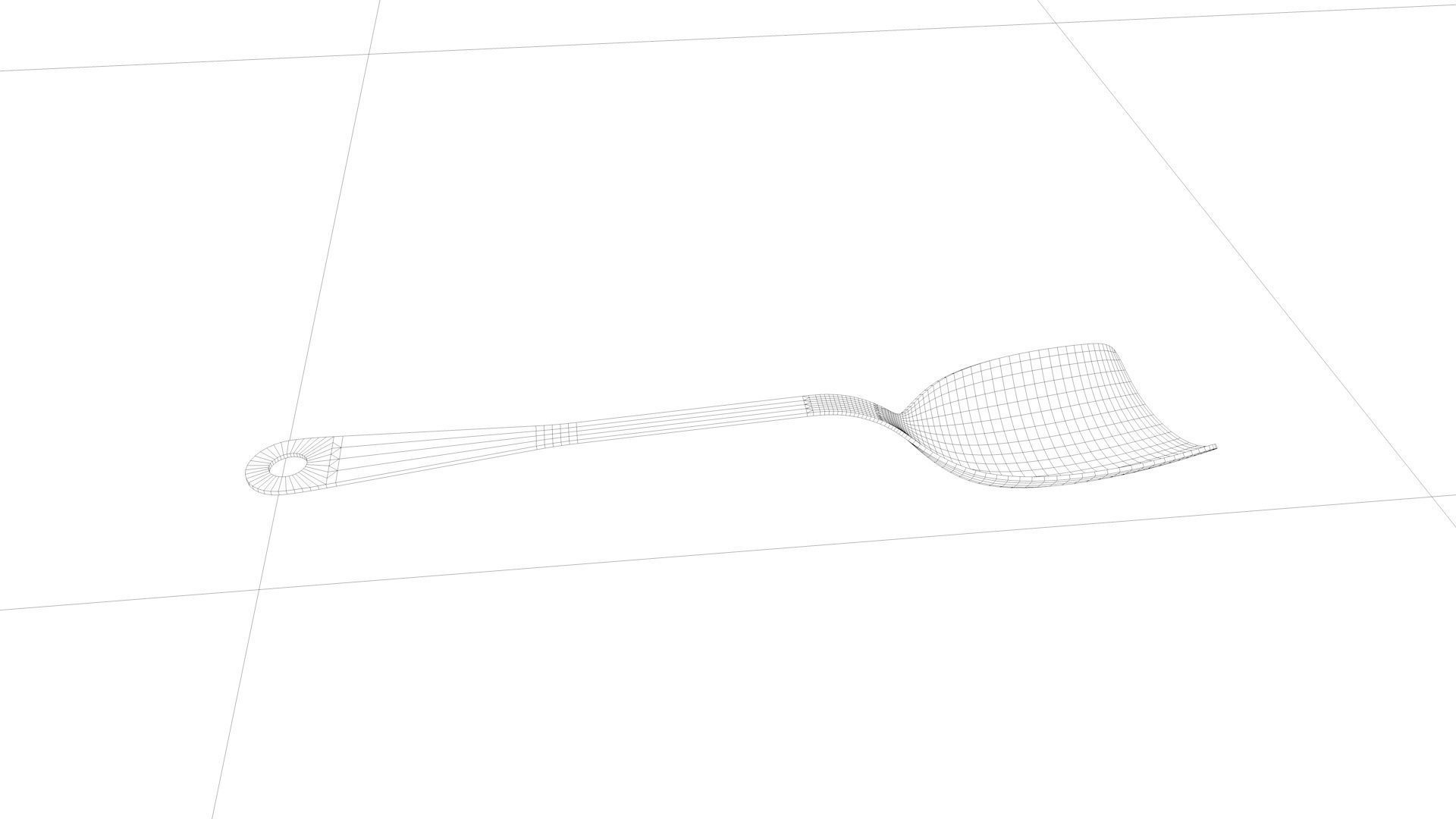 shovel stainless steel shovel kitchen utensils 3D model_1