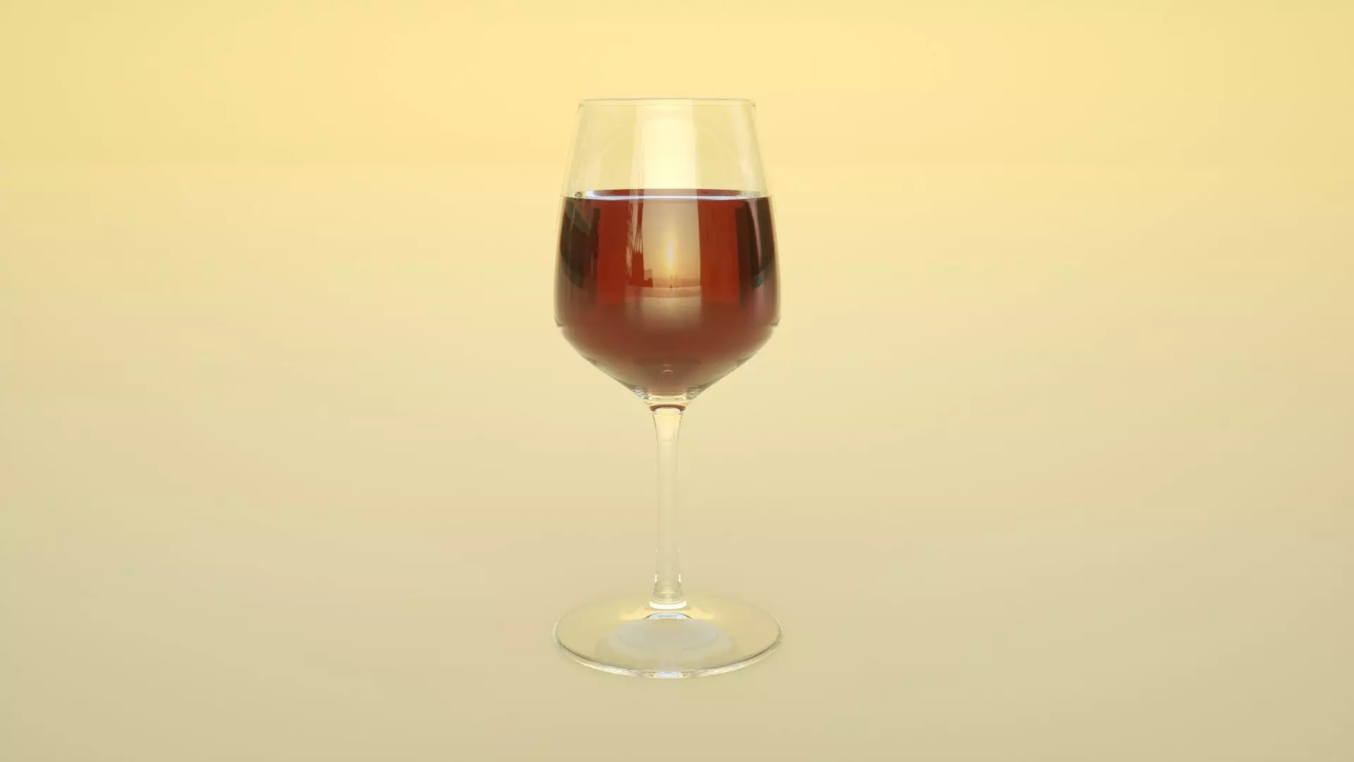 red wine goblet wine glass 3D model