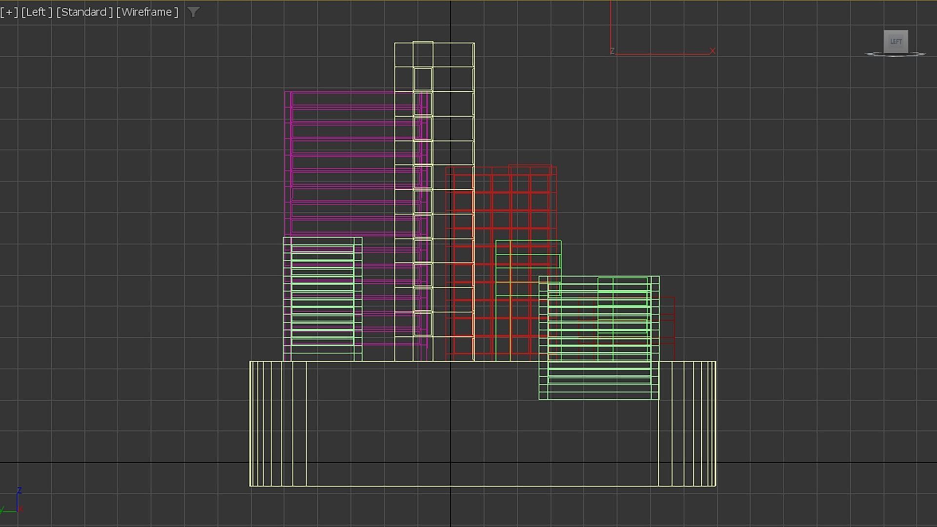 Synthwave Building Low-poly 3D model_6