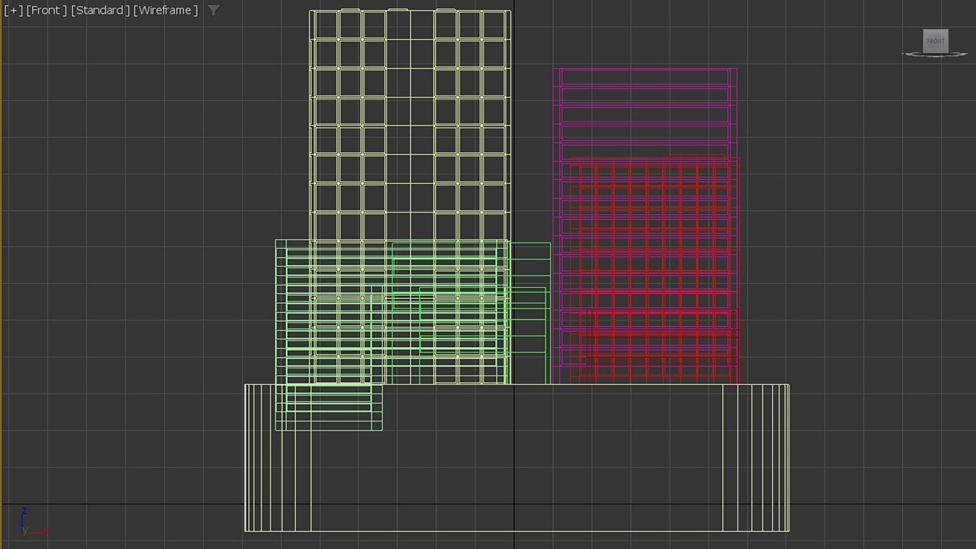 Synthwave Building Low-poly 3D model_7