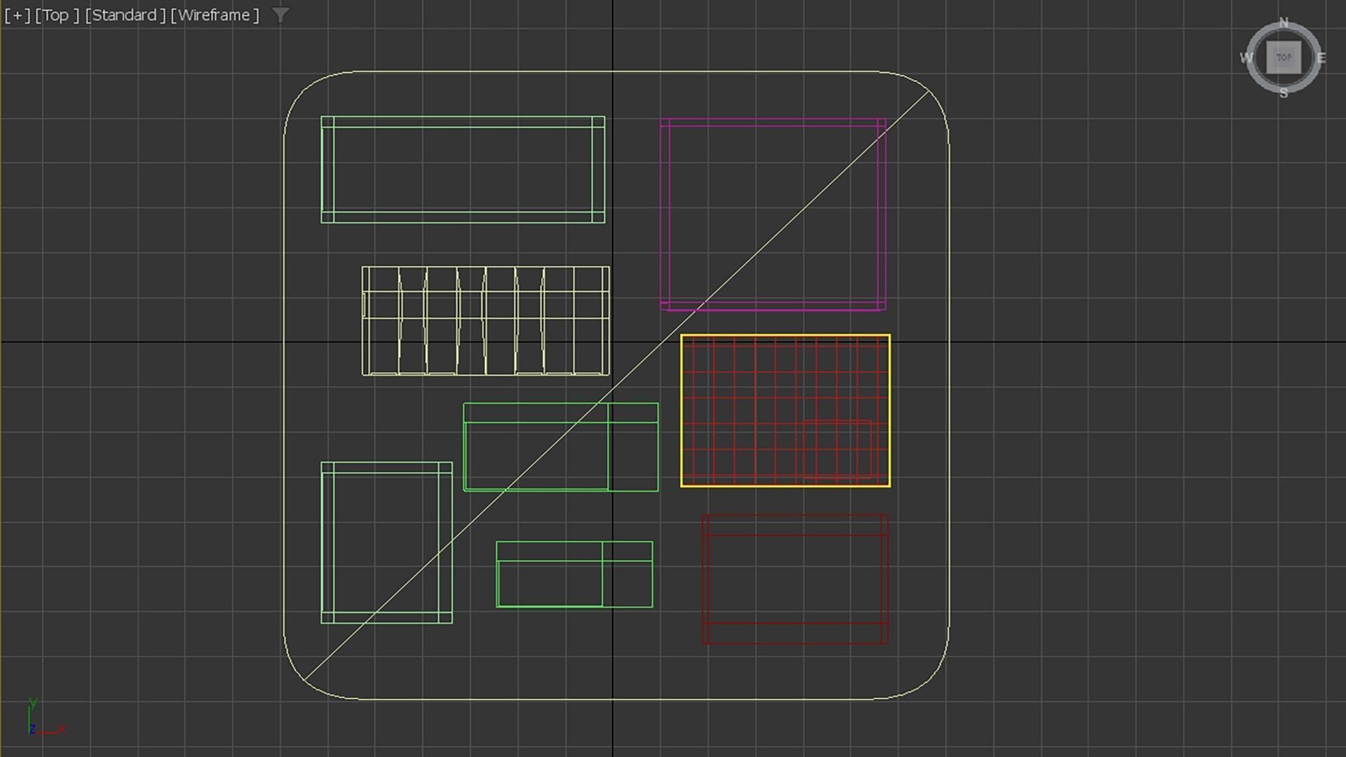 Synthwave Building Low-poly 3D model_8