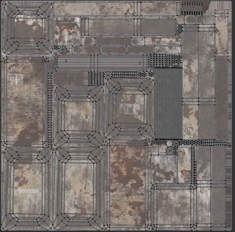 Rusty Fuse Box Cluster -Low Poly Game-Ready Low-poly 3D model_5