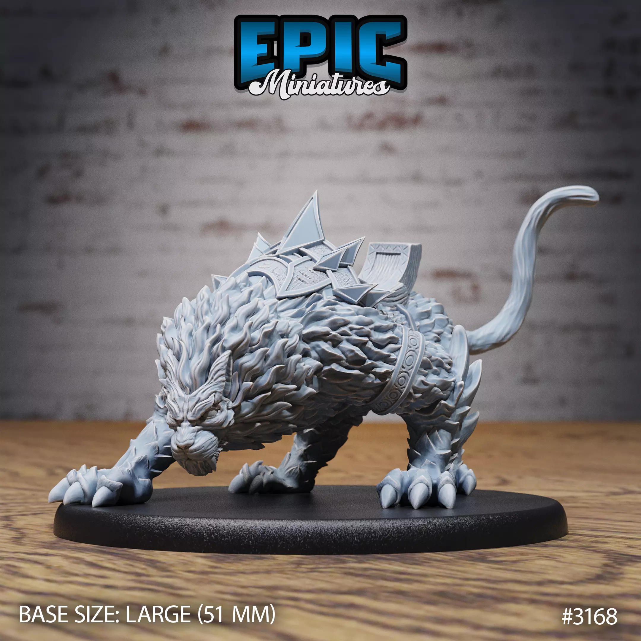 Draconic Tiger Mount - DnD Tabletop Miniature 3D Model 3D print model