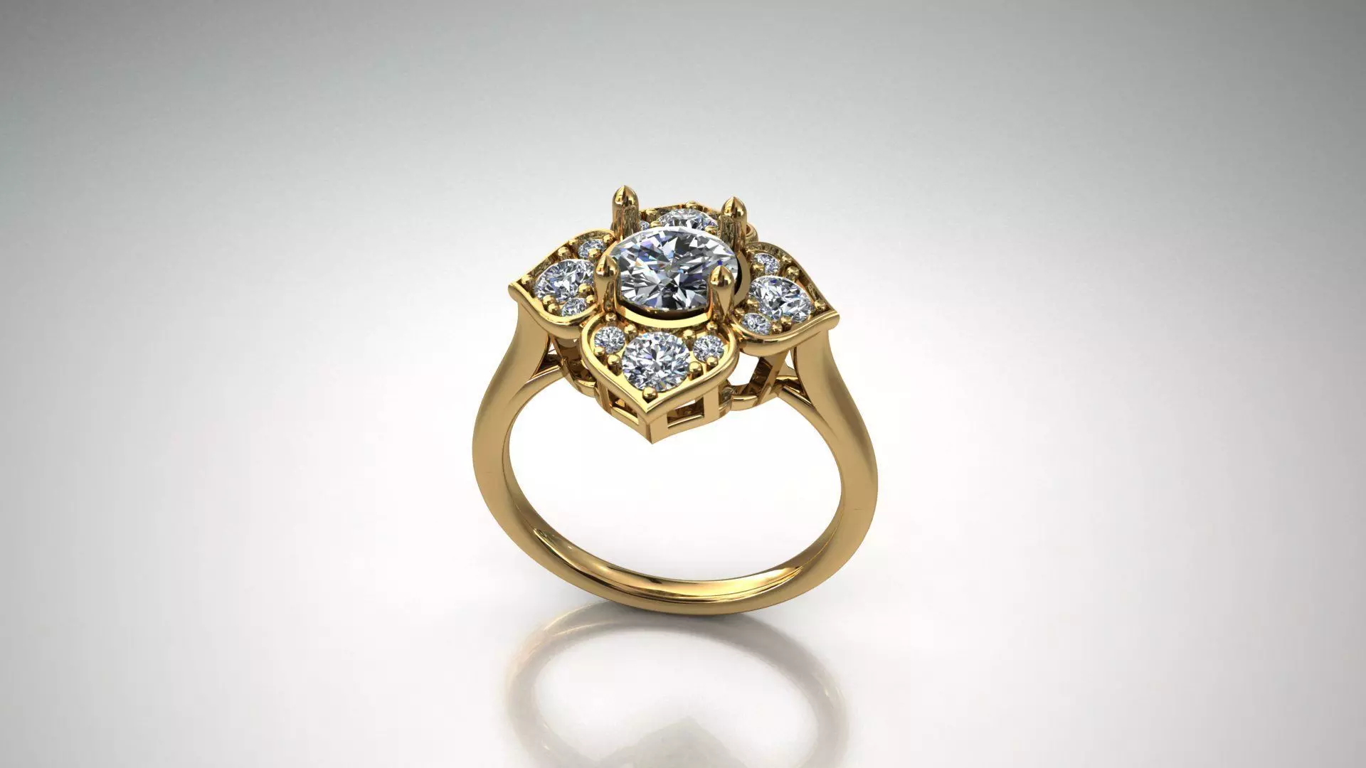 engagement rings  3D print model_0
