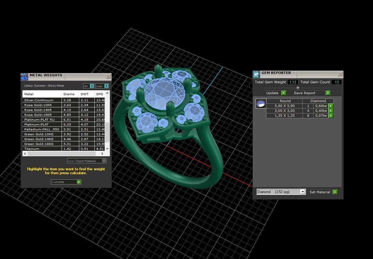 engagement rings  3D print model_4