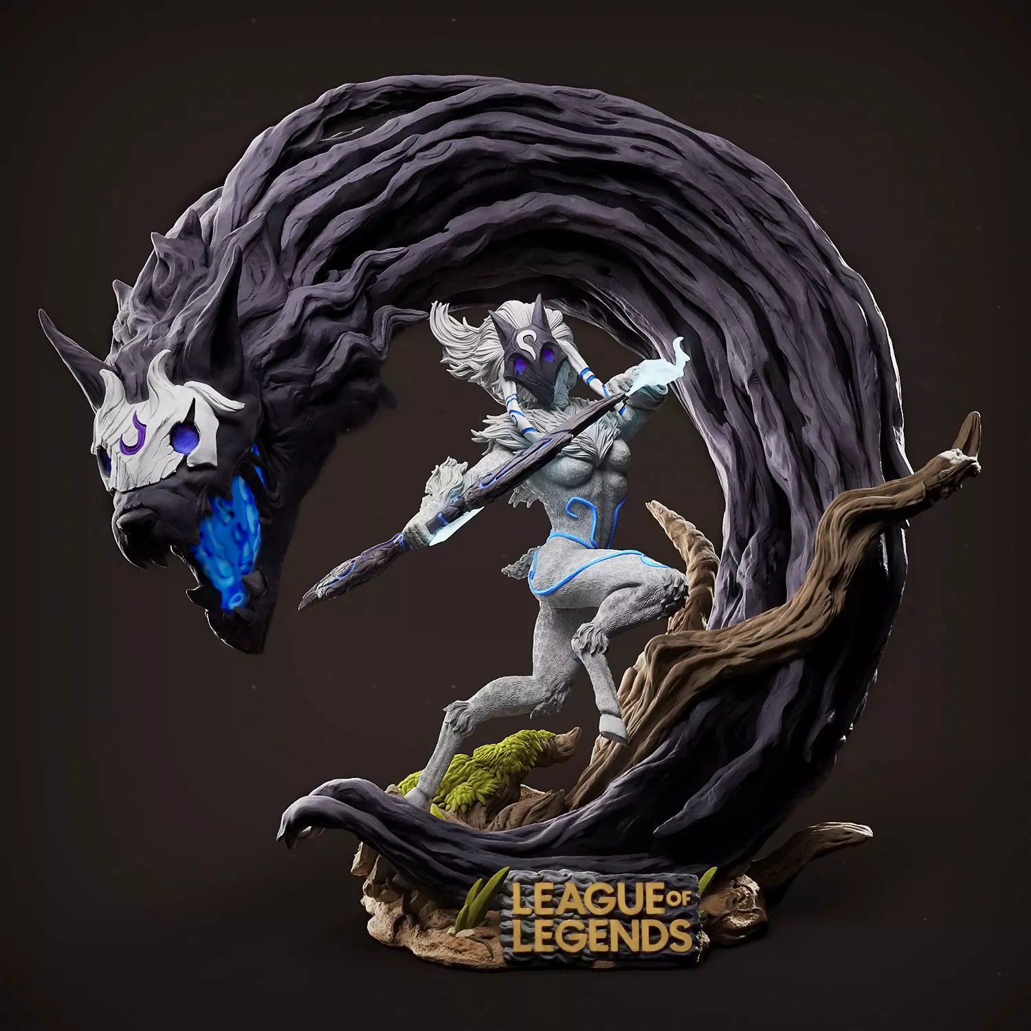 Kindred League of Legends Statue 3D print model_0