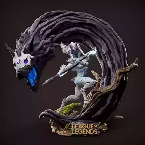Kindred League of Legends Statue 3D print model