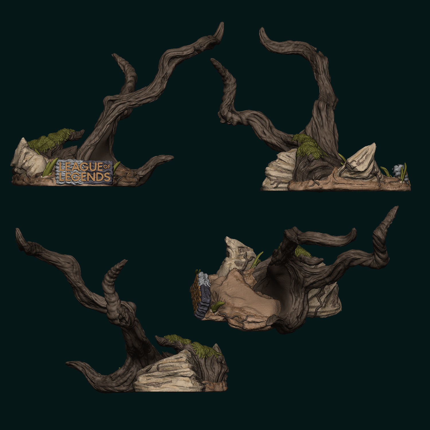 Kindred League of Legends Statue 3D print model_13