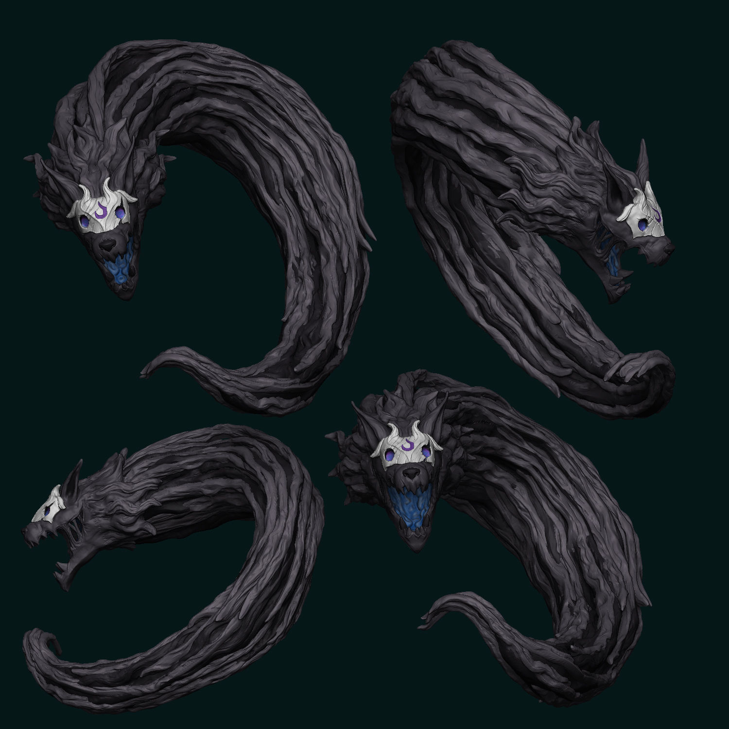 Kindred League of Legends Statue 3D print model_9