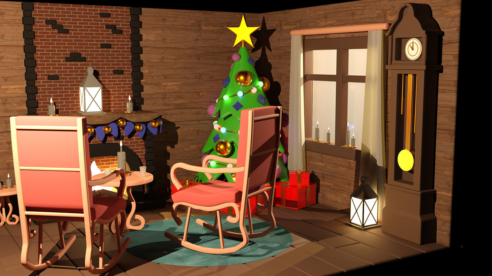 Christmas Room  3D model_1