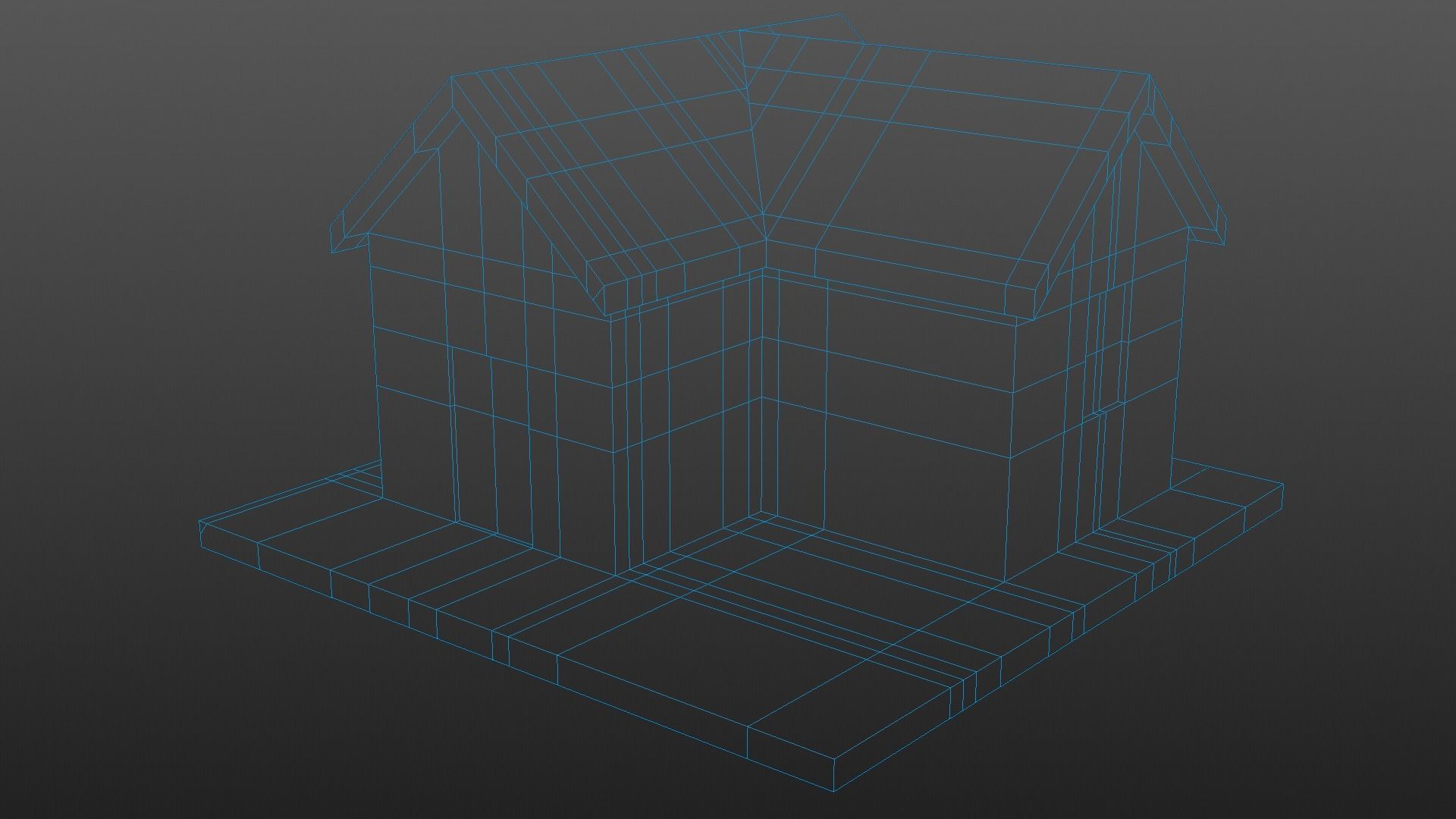 8 Lowpoly Houses 3d model Low-poly 3D model_22