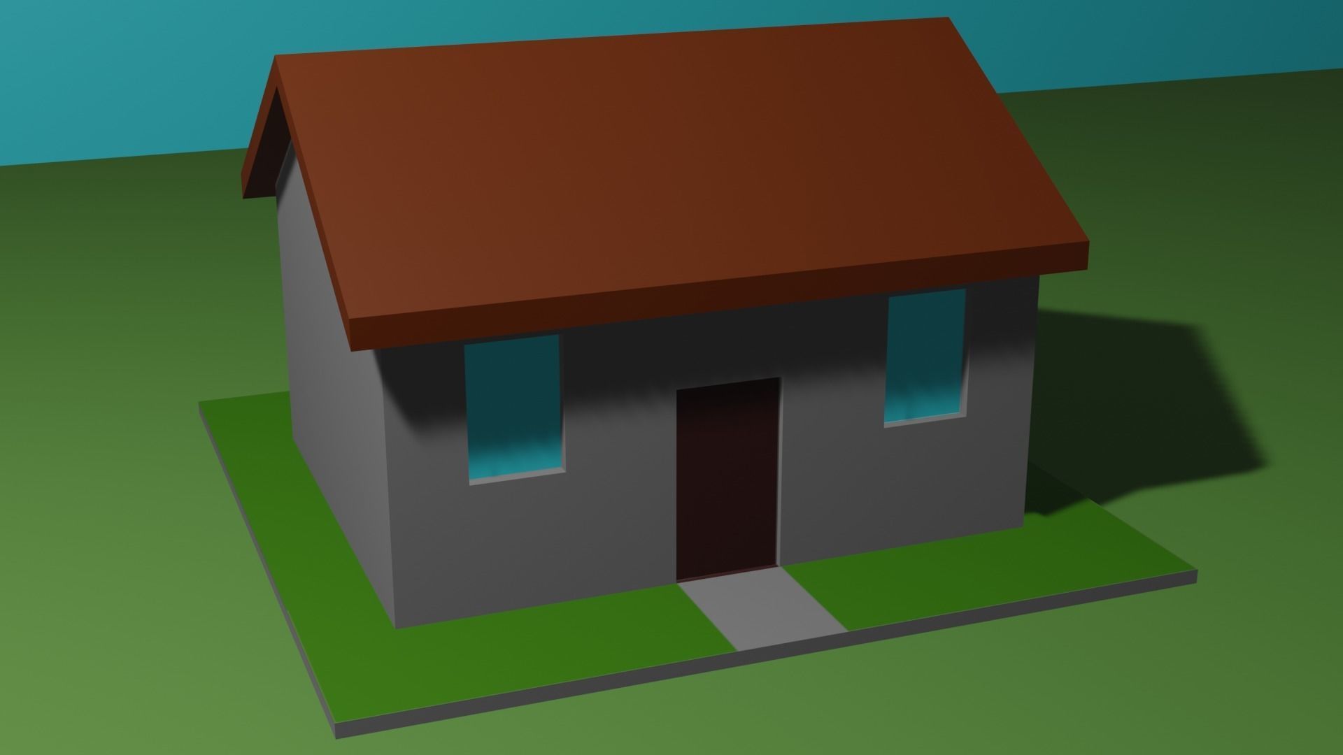 8 Lowpoly Houses 3d model Low-poly 3D model_15