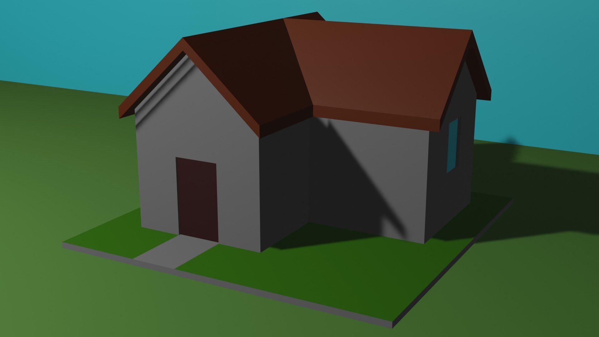 8 Lowpoly Houses 3d model Low-poly 3D model_5