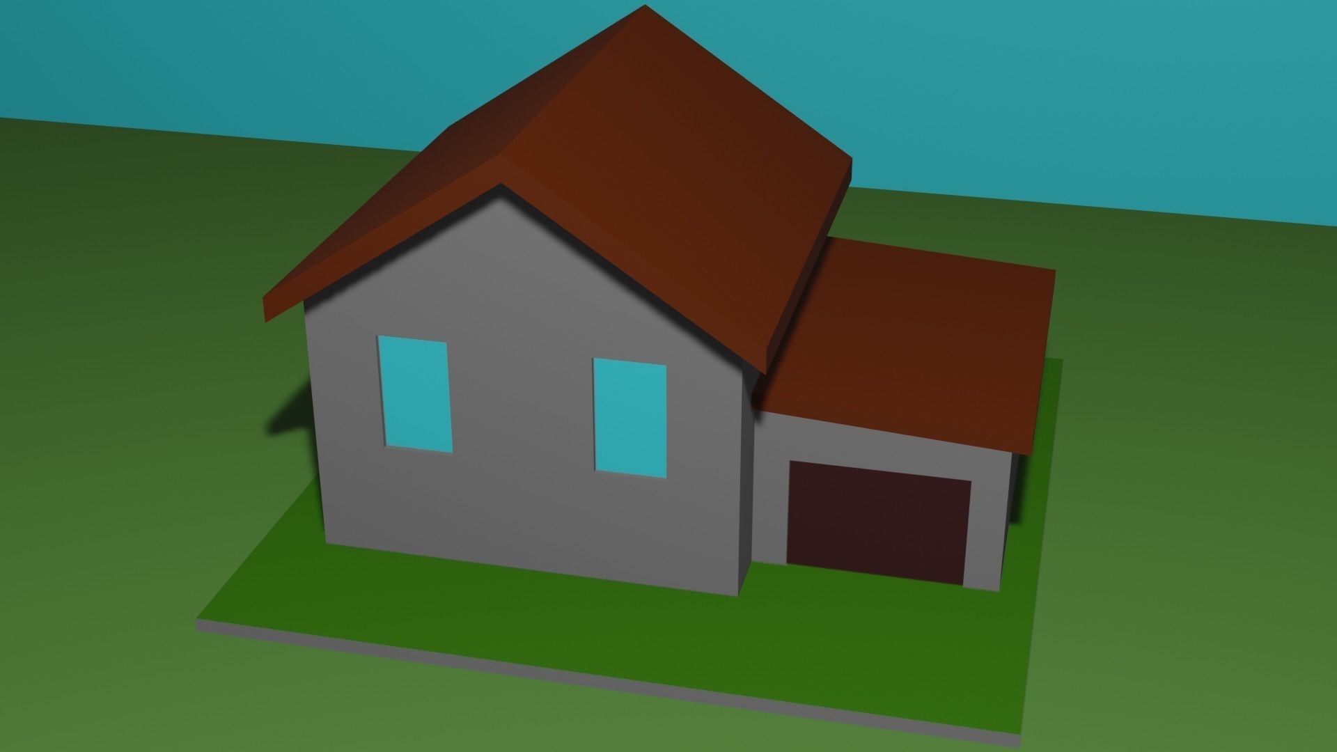 8 Lowpoly Houses 3d model Low-poly 3D model_18