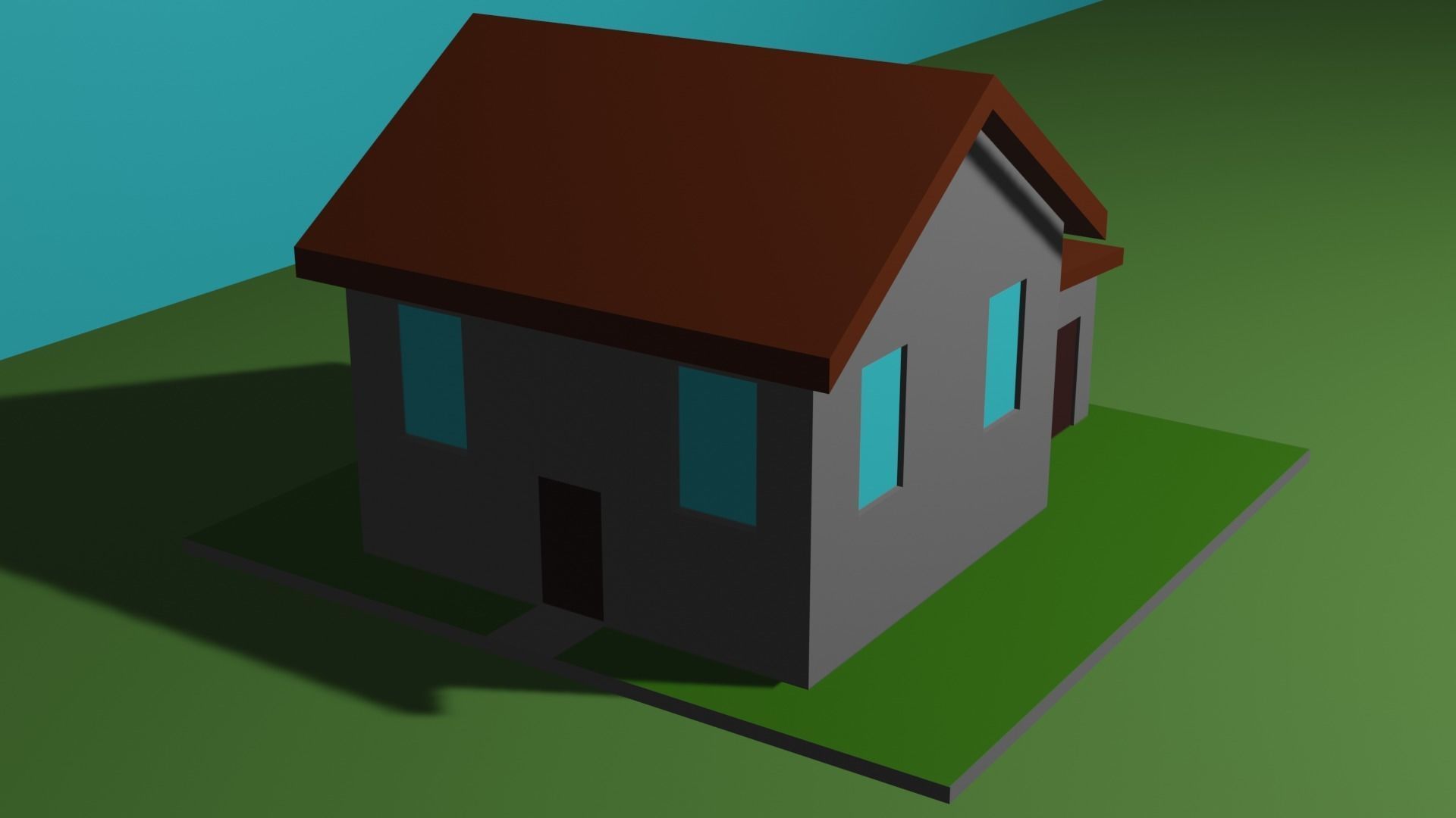 8 Lowpoly Houses 3d model Low-poly 3D model_20