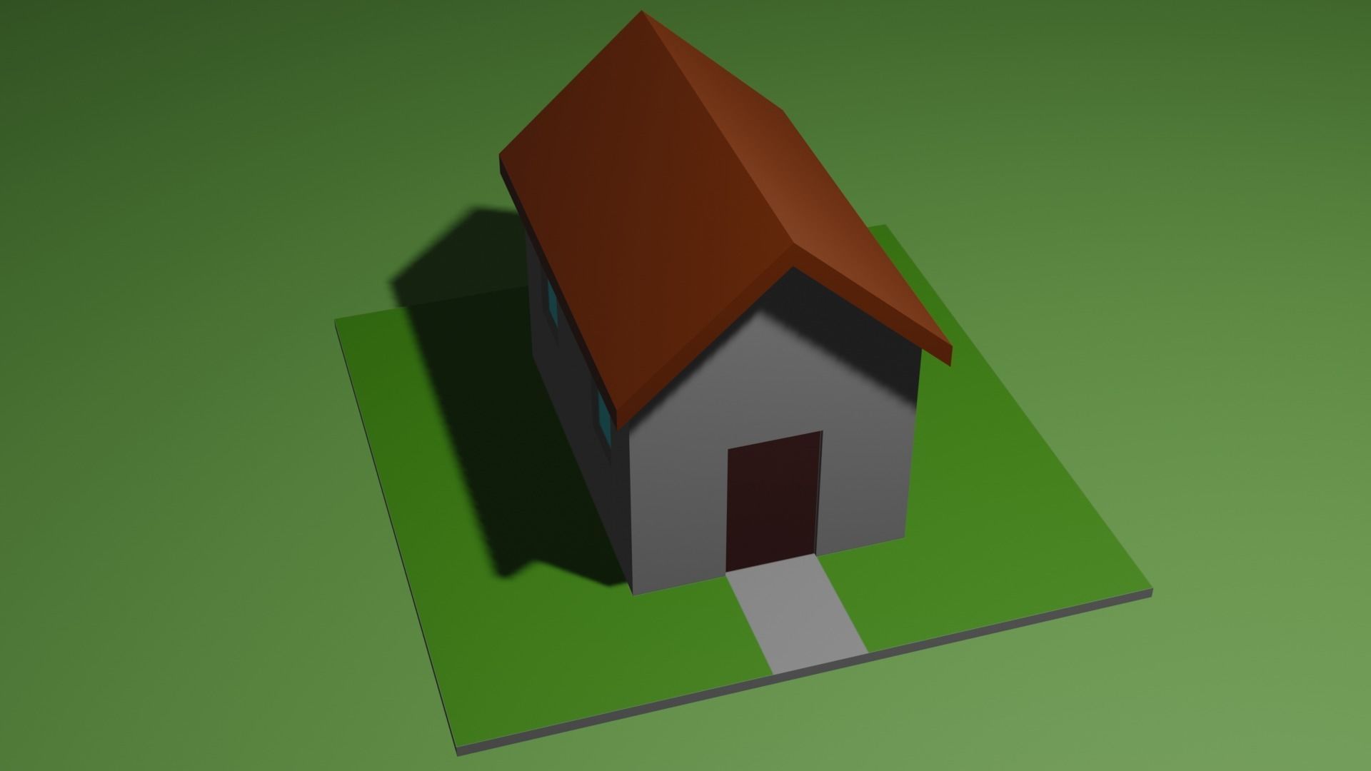 8 Lowpoly Houses 3d model Low-poly 3D model_6