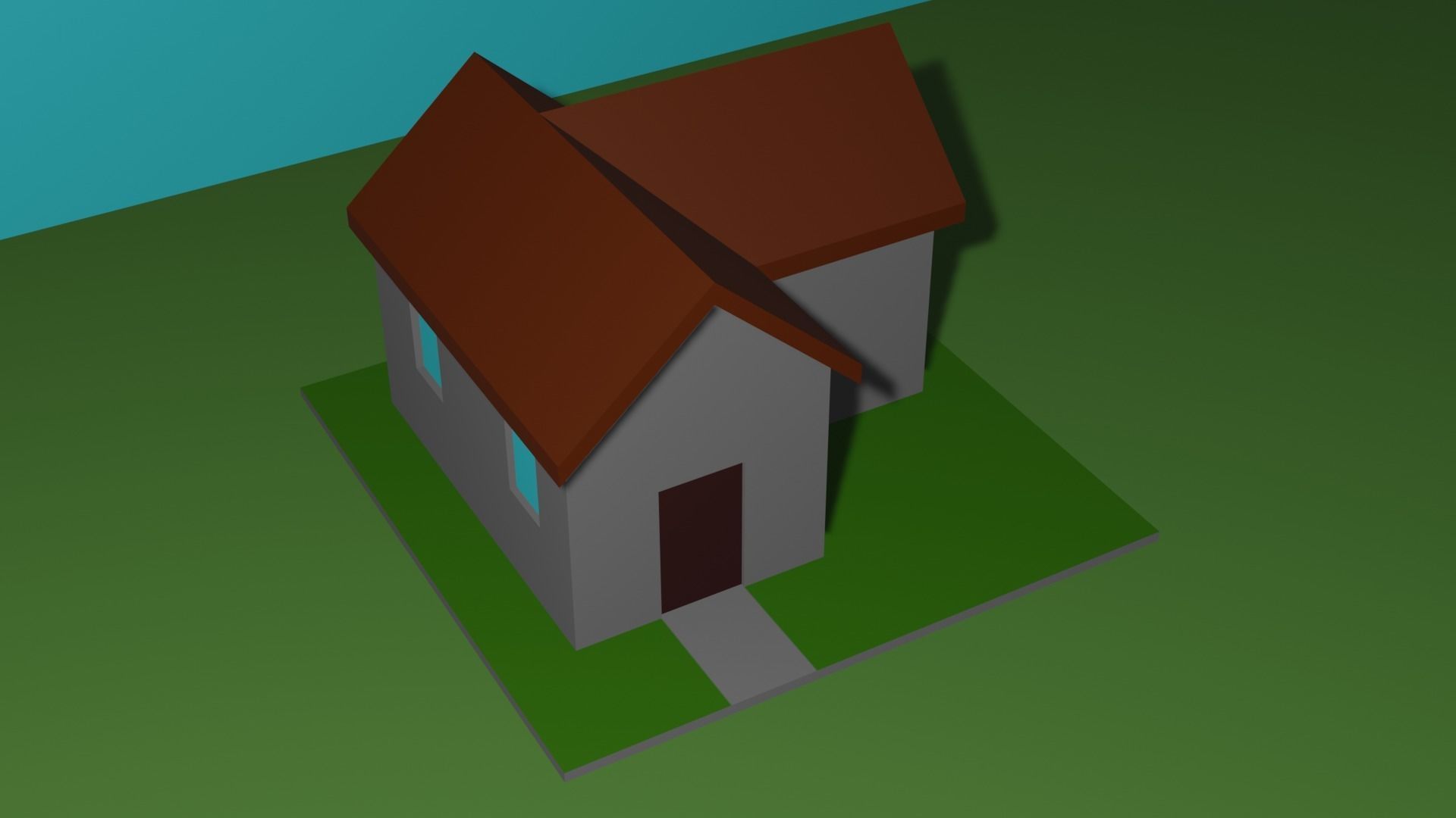 8 Lowpoly Houses 3d model Low-poly 3D model_12