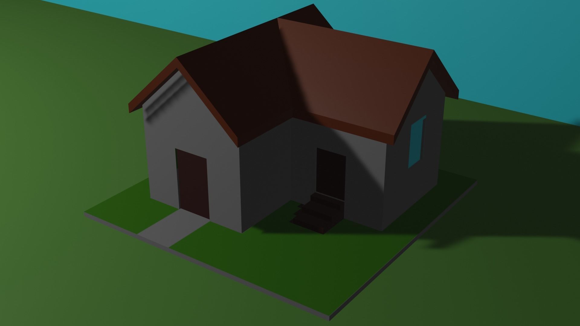 8 Lowpoly Houses 3d model Low-poly 3D model_28