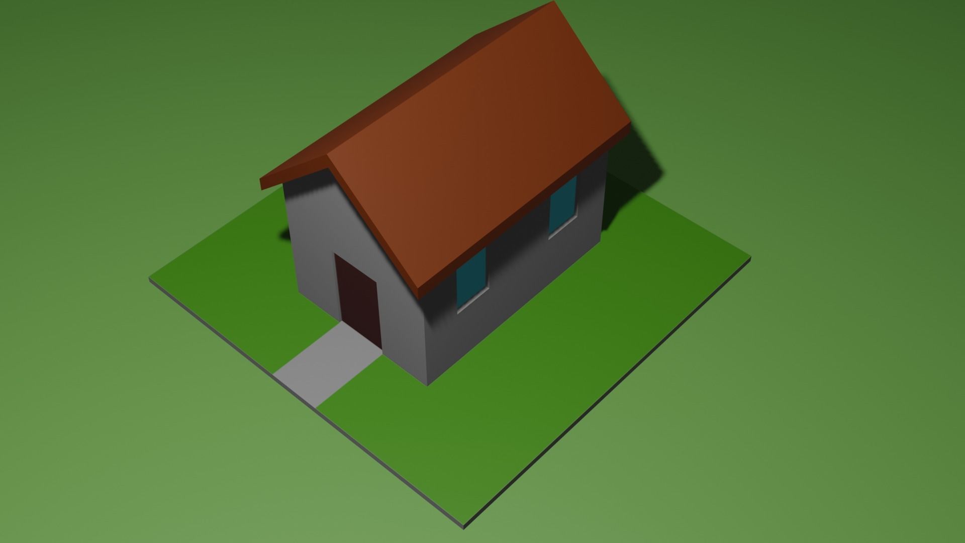 8 Lowpoly Houses 3d model Low-poly 3D model_7