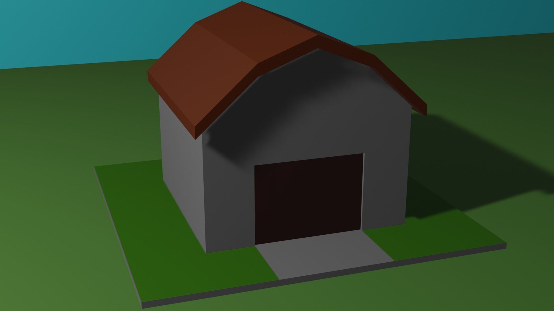 8 Lowpoly Houses 3d model Low-poly 3D model_16