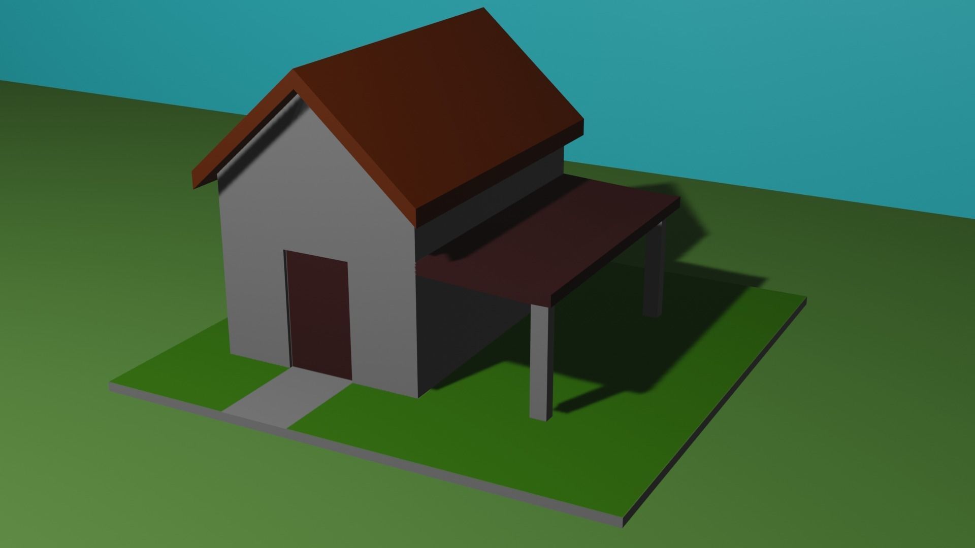 8 Lowpoly Houses 3d model Low-poly 3D model_21