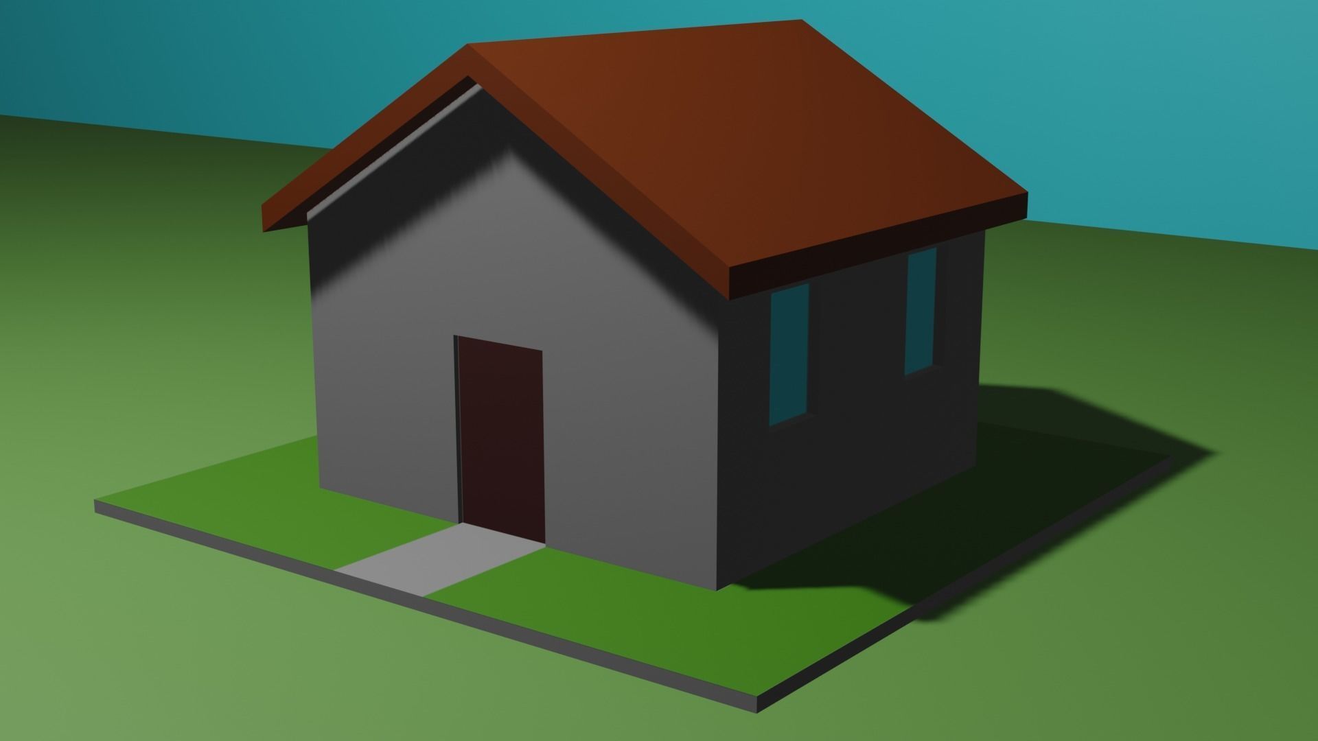 8 Lowpoly Houses 3d model Low-poly 3D model_8