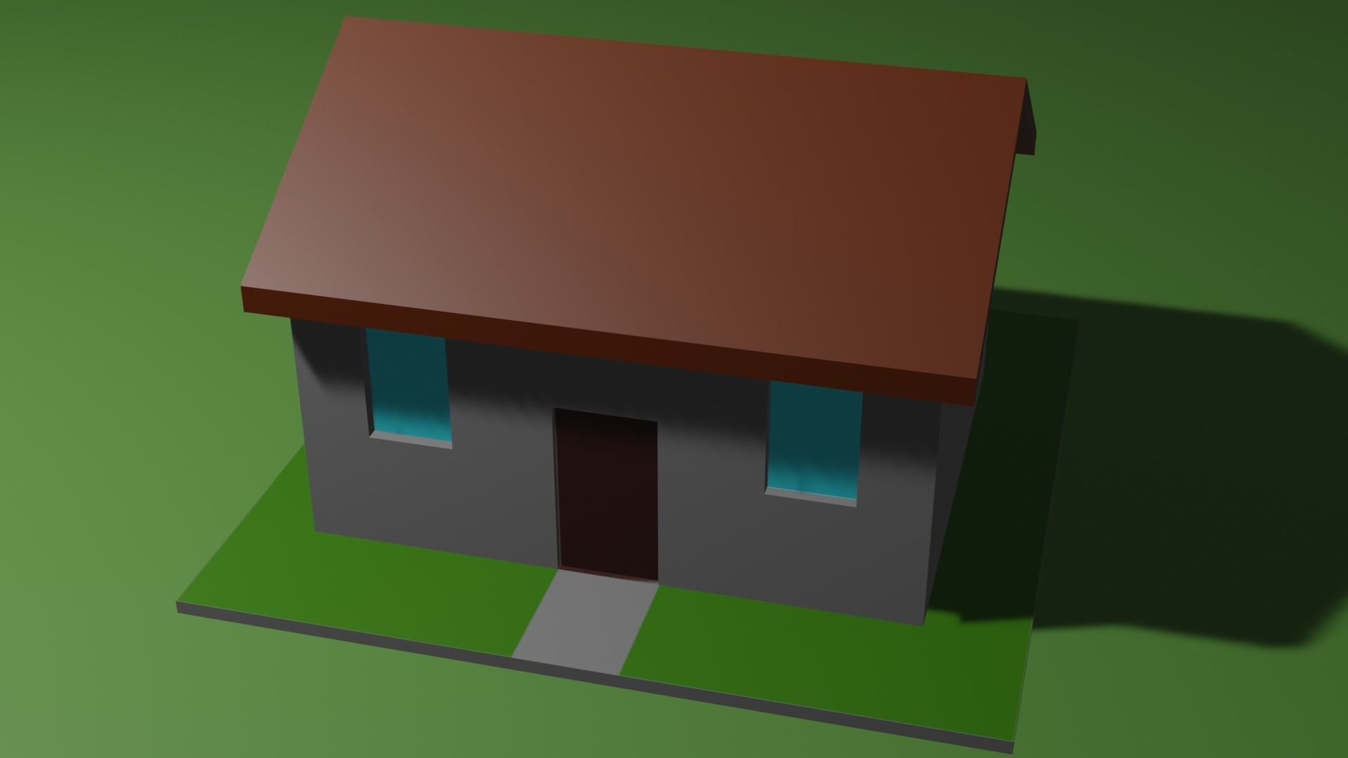 8 Lowpoly Houses 3d model Low-poly 3D model_13