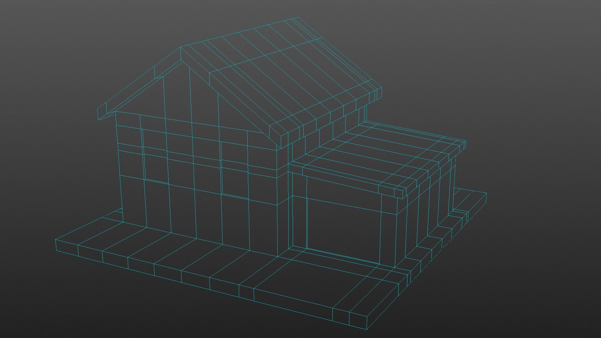 8 Lowpoly Houses 3d model Low-poly 3D model_17
