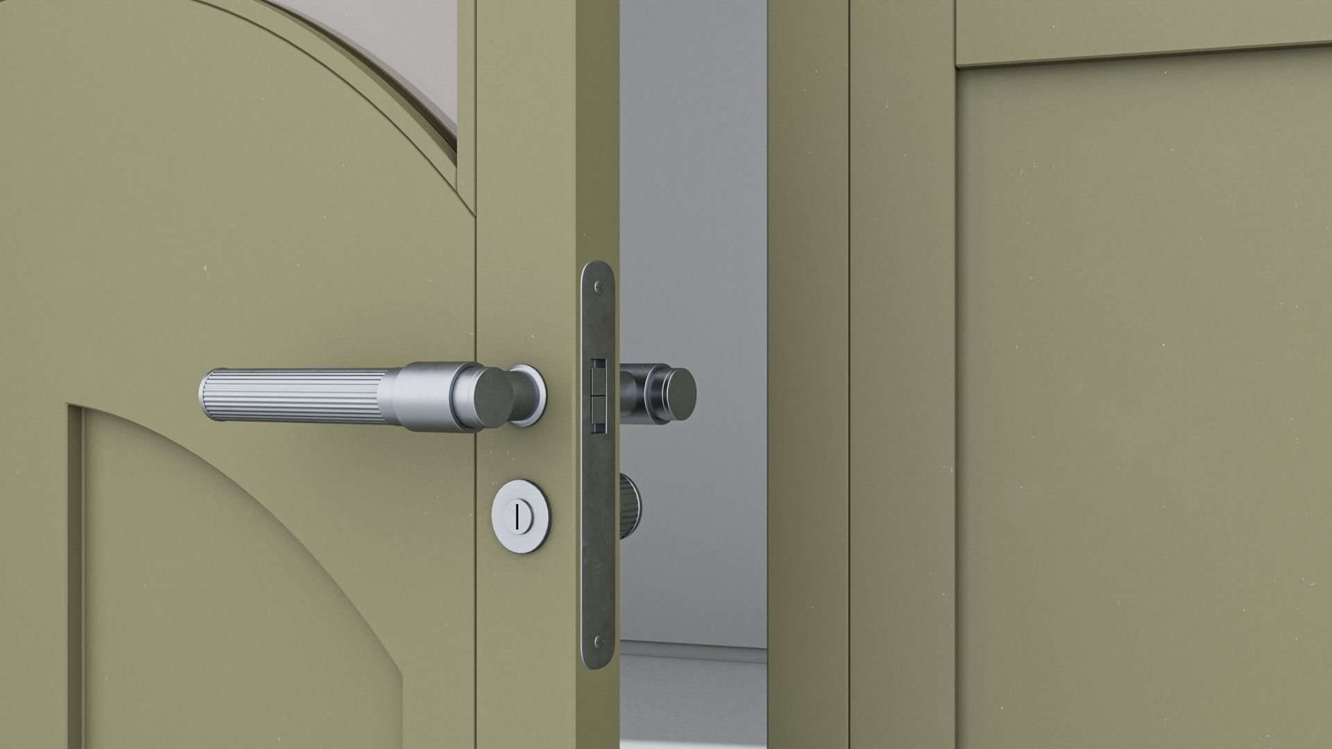 Aluminium door 355 3D model_4