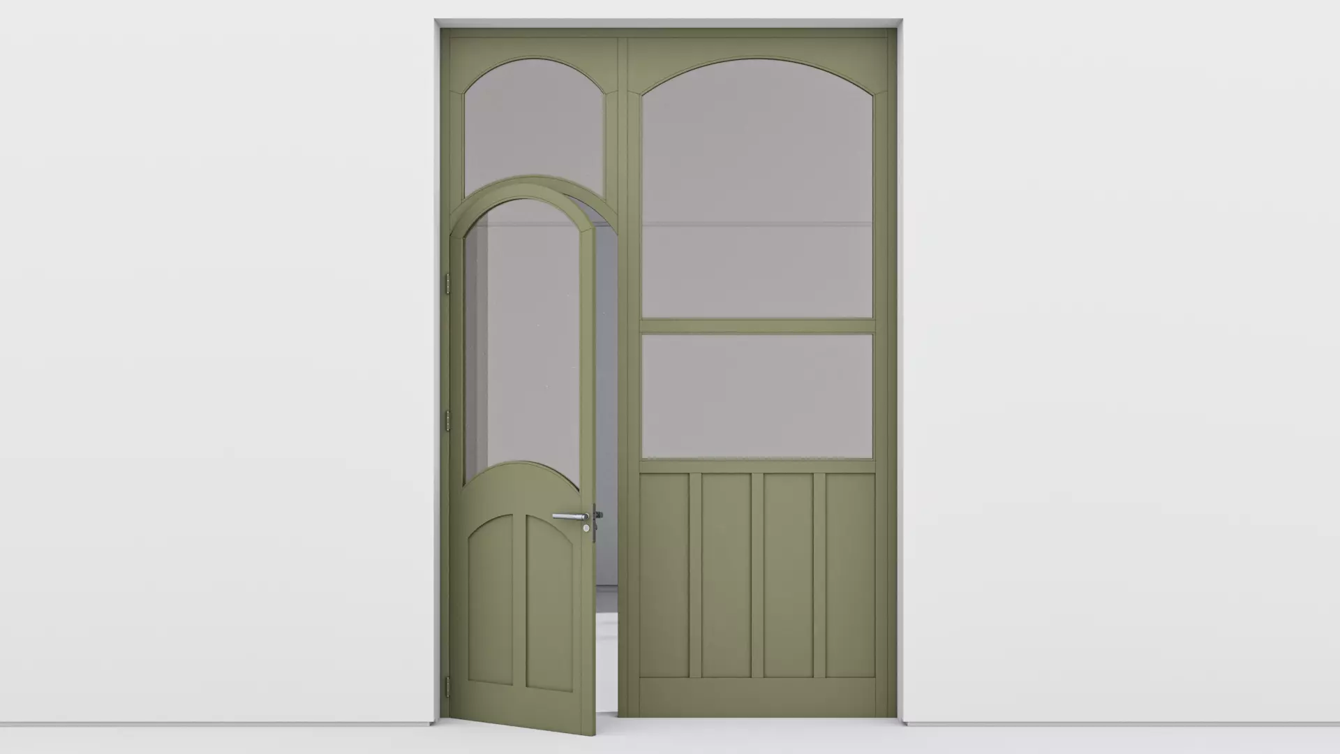 Aluminium door 355 3D model_0